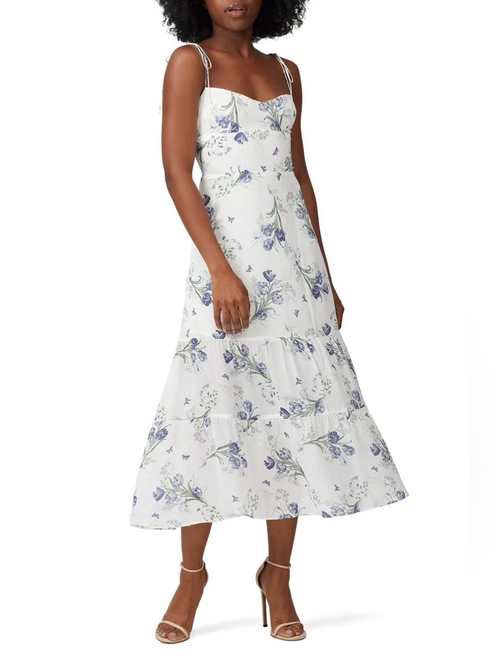 Reformation Emmie Floral Midi Slip Dress in Delilah